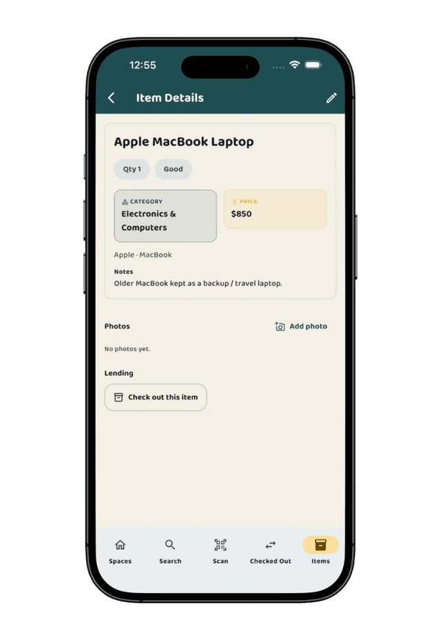 View item details